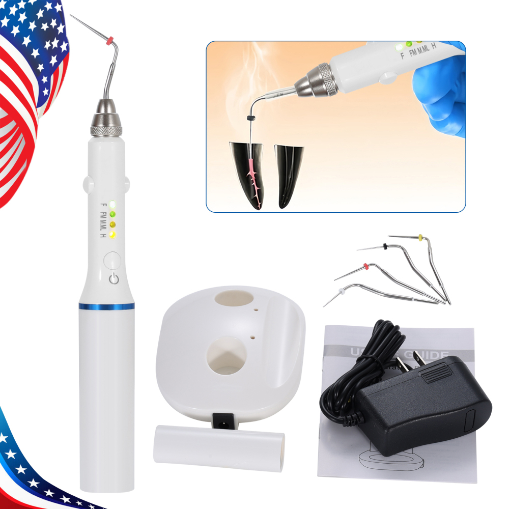 Dental Teeth Wireless Endo Heated Pen Gutta Percha Obturation System+ 4 Fill Tips