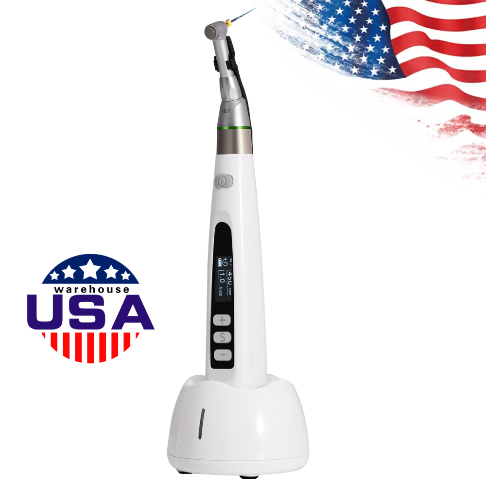 Dental Wireless LED Endo Motor 16:1 Contra Angle Root Canal Treatment Endodontic