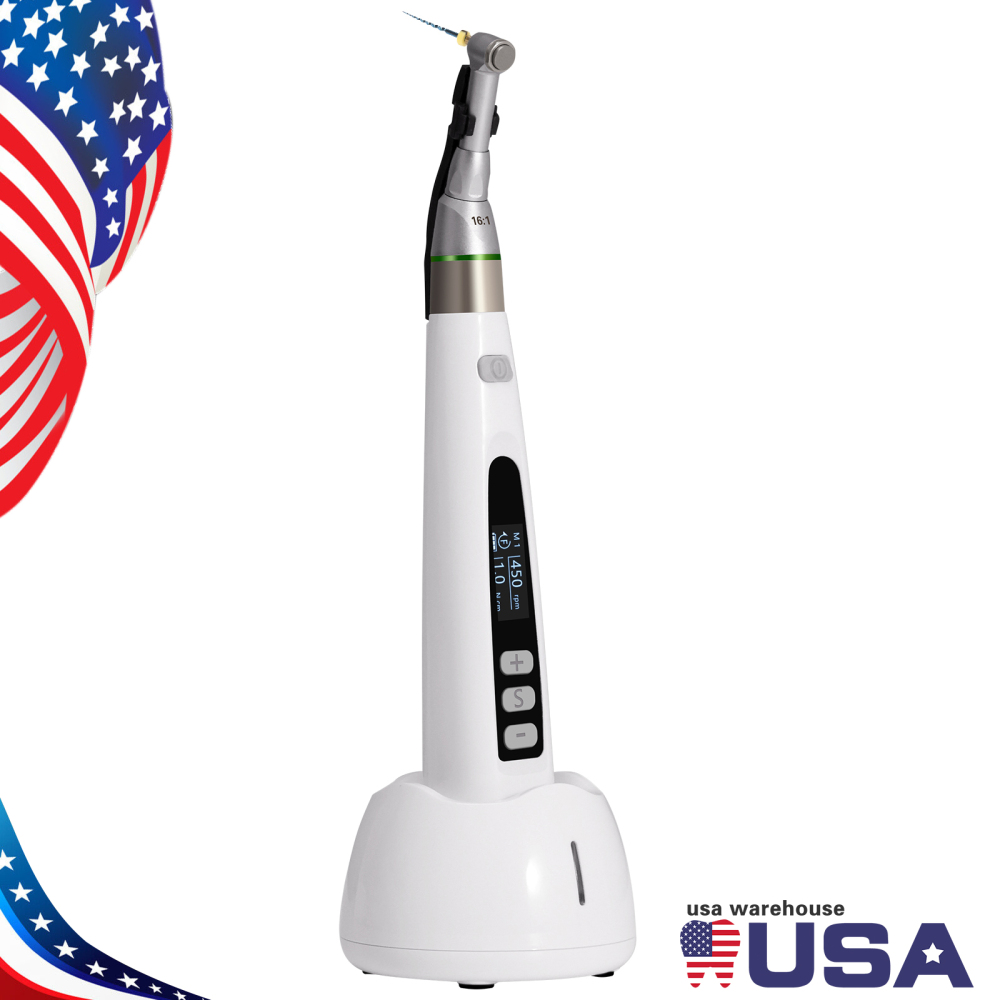 Dental Wireless LED Endo Motor 16:1 Contra Angle Root Canal Treatment Endodontic