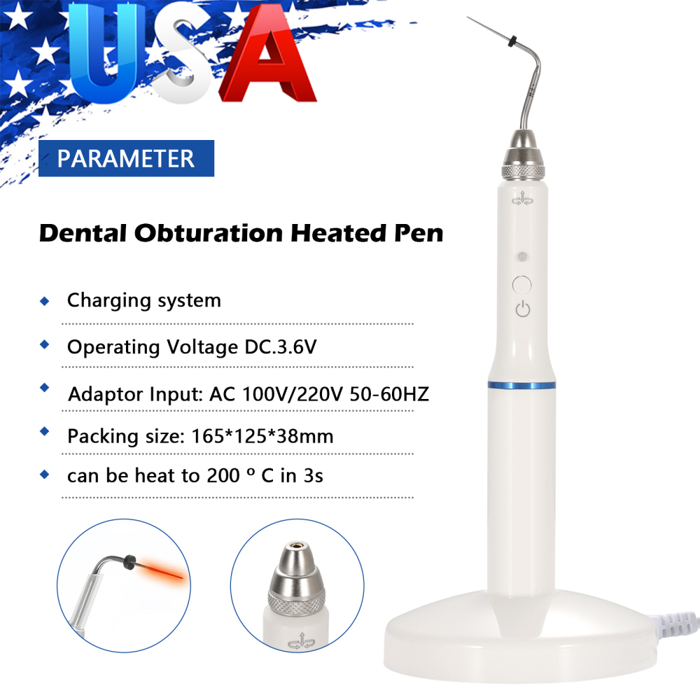 Dental Cordless Gutta Percha Obturation System Endo Heated Pen With 2 Tips  superdeal369 (22398)