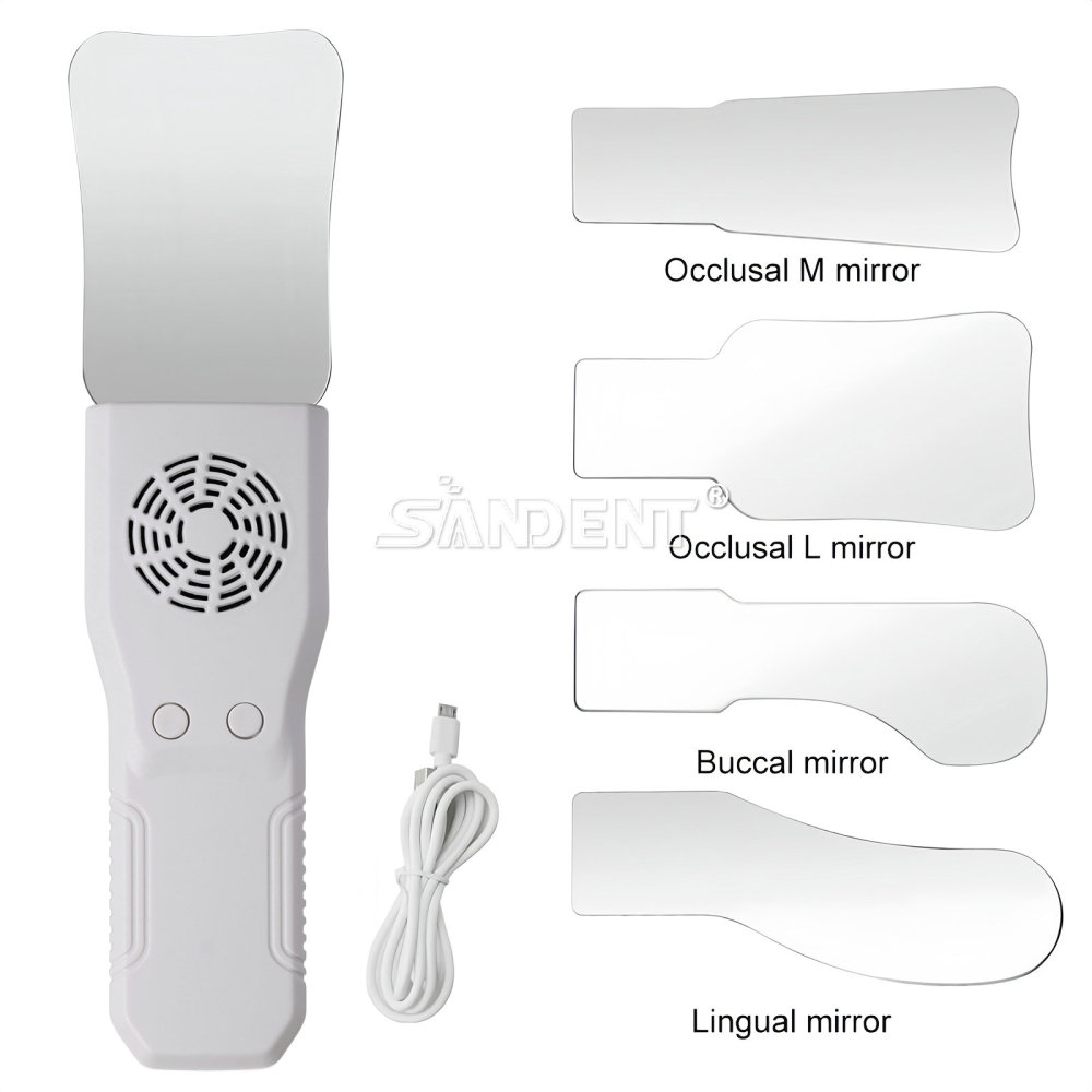 Dental Occlusal Mirror Fog Free Photo LED Intra Oral 4 Mirrors Auto Defogging