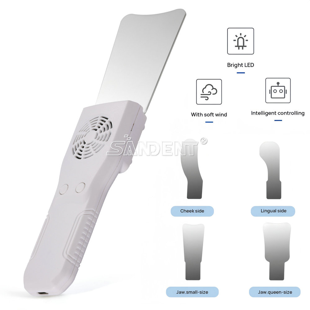 Dental Occlusal Mirror Fog Free Photo LED Intra Oral 4 Mirrors Auto Defogging