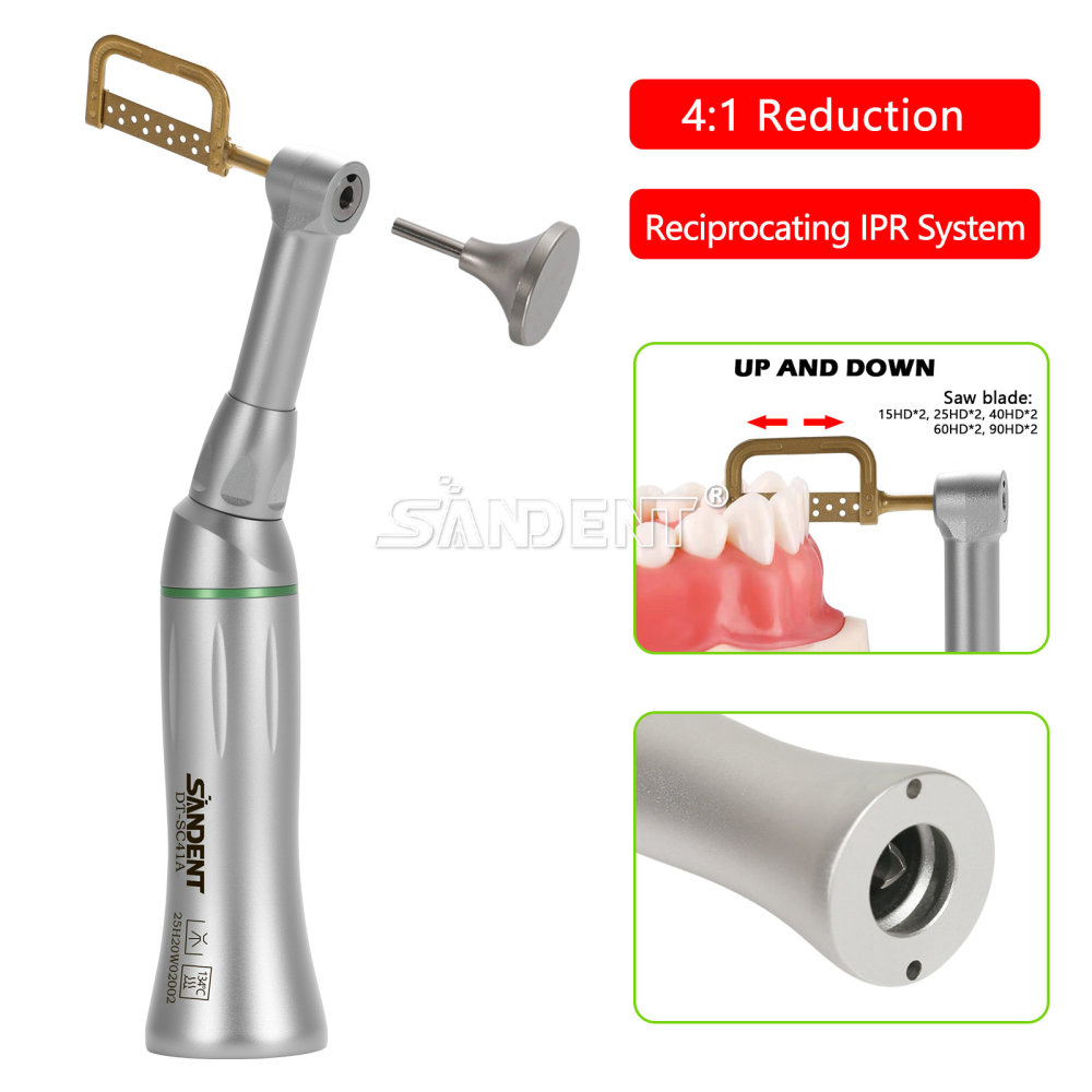 SANDENT Dental Interproximal Stripping Handpiece IPR System 4:1ContraAngle Reciprocating