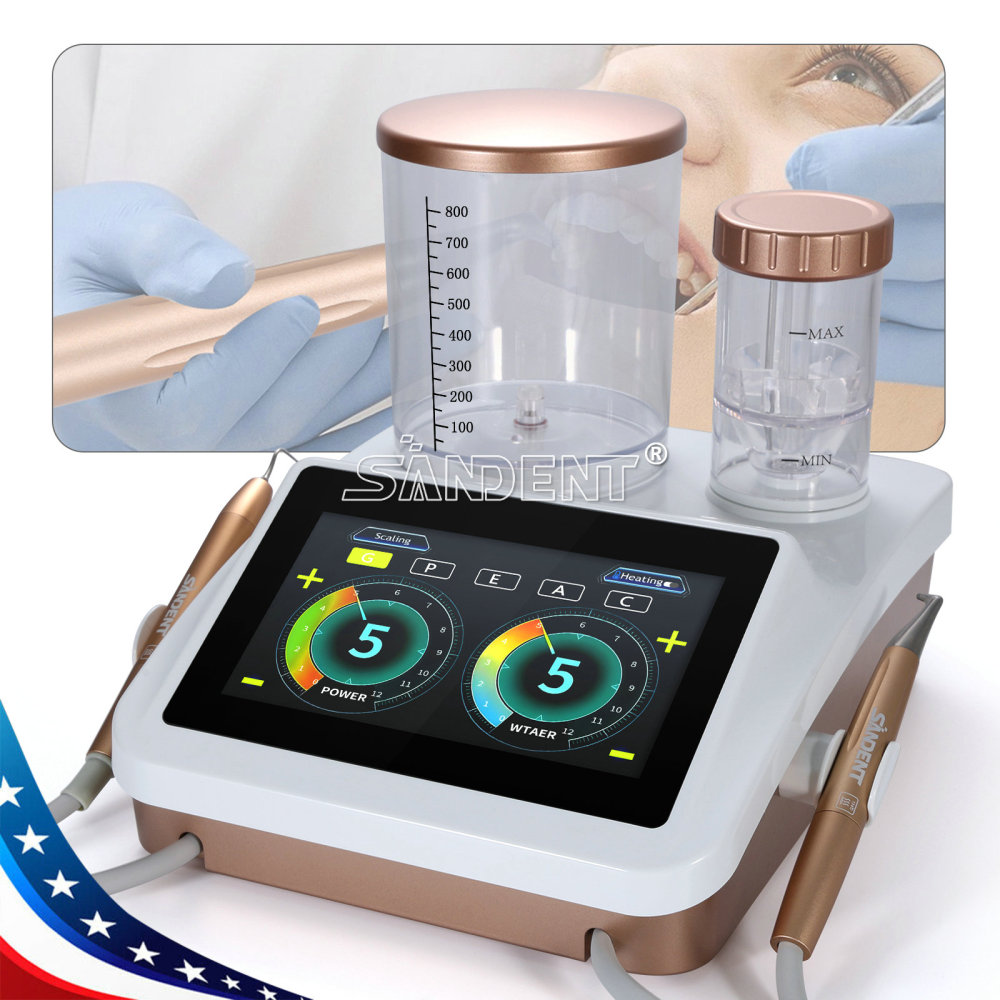 2 in 1 Dental Ultrasonic Scaler Air Polisher Sandblasting Perio Therapy System