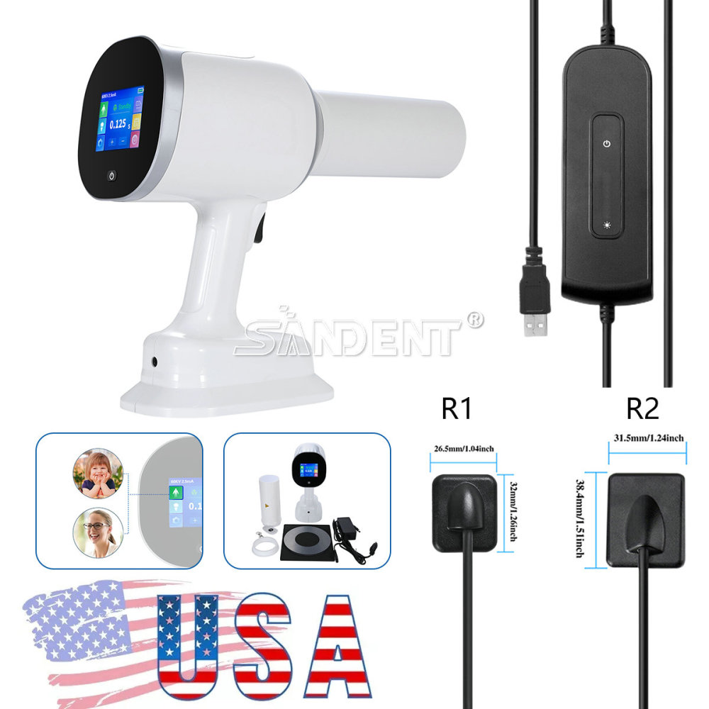 Dental Portable Mobile X-Ray Unit Macine/ Digital X Ray Sensor 1 2