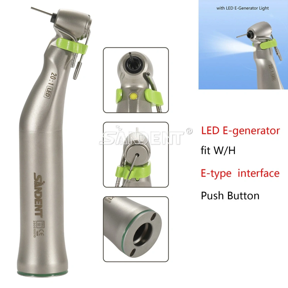 Surgical 20:1 Implant Dental Contra Angle Handpiece LED Self Power E-generator WH type