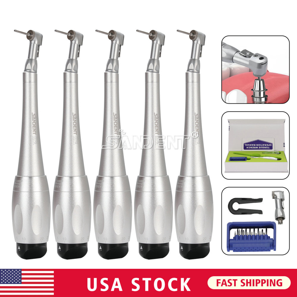 Dental Universal Implant Kits Torque Wrench Handpiece 2 head+16 Driver
