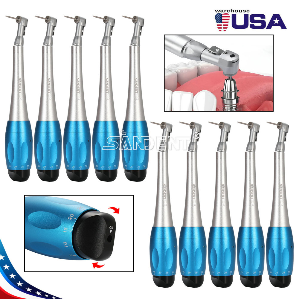 Dental Universal Implant Kits Torque Wrench Handpiece 2 head+16 Driver