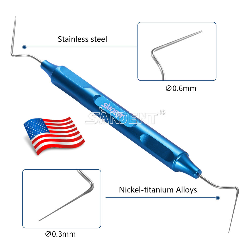 Dental Endo Gutta Percha Tips Hand Plugger Condenser NITI Stainless Set