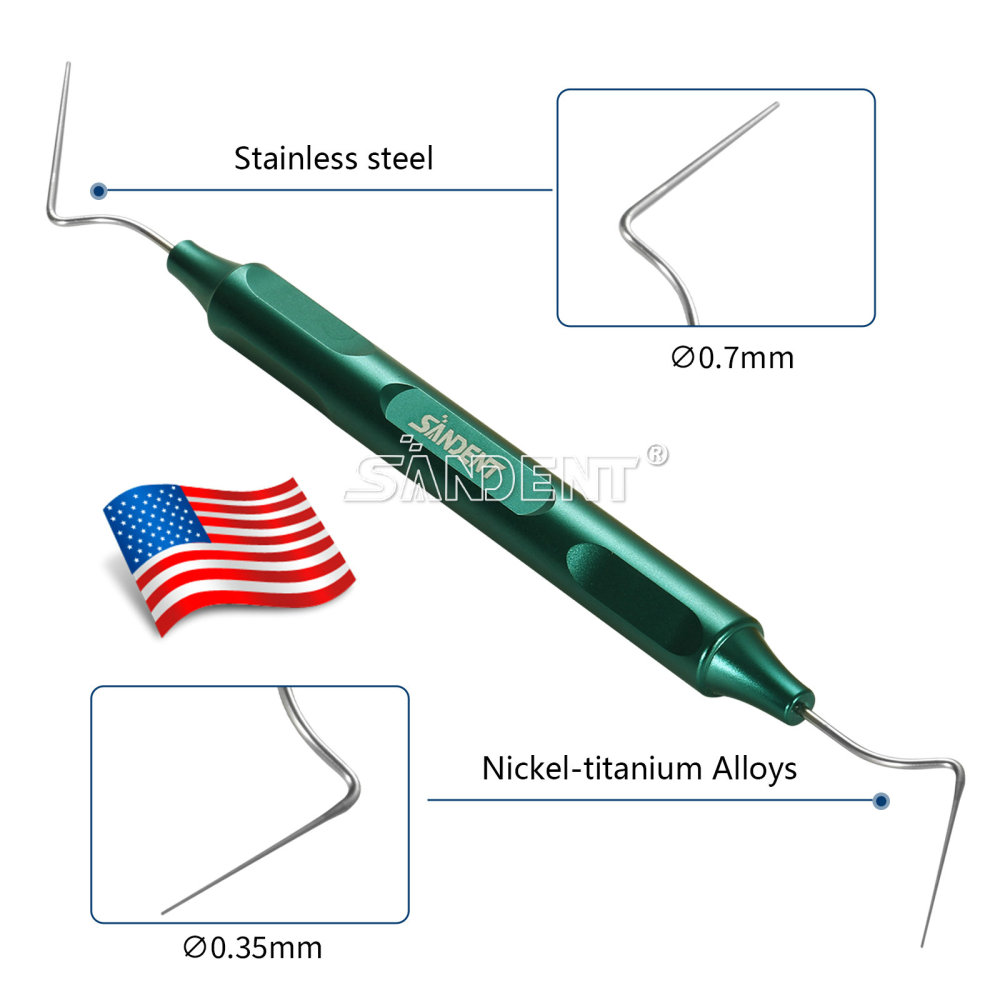 Dental Endo Gutta Percha Tips Hand Plugger Condenser NITI Stainless Set