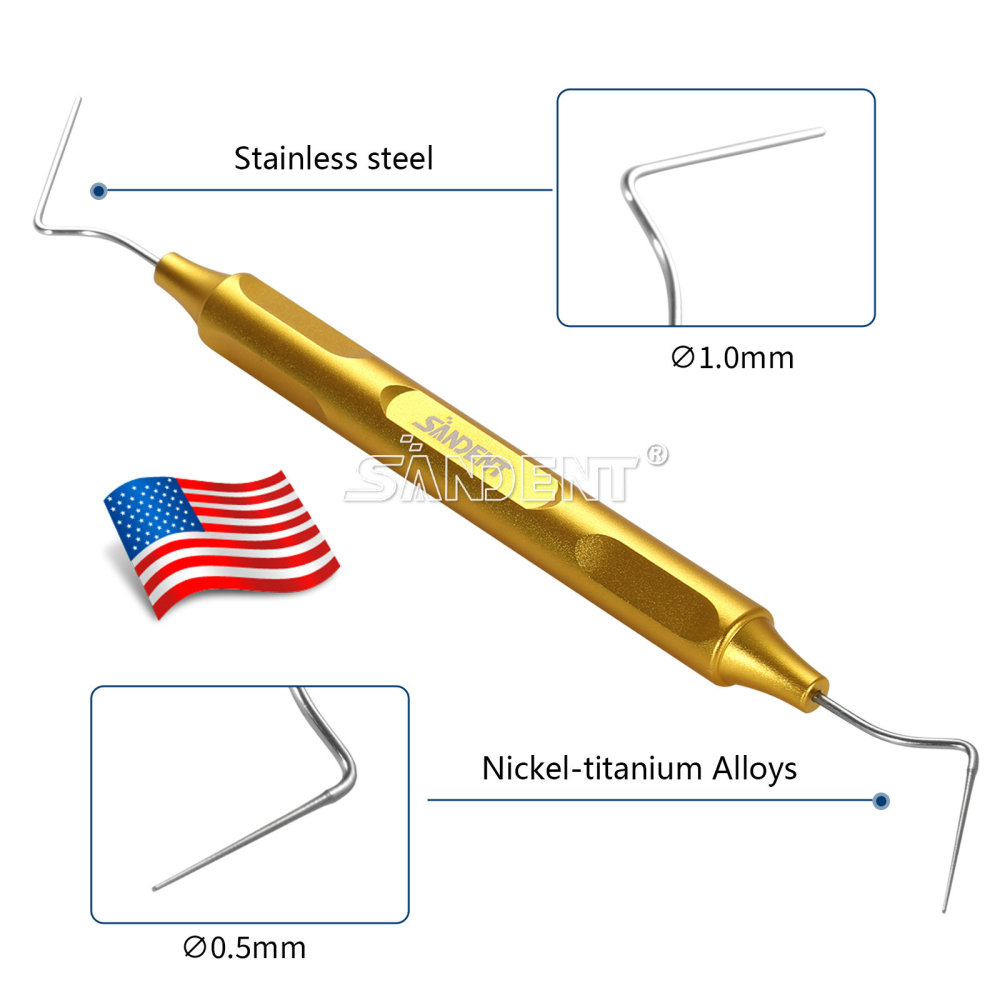 Dental Endo Gutta Percha Tips Hand Plugger Condenser NITI Stainless Set