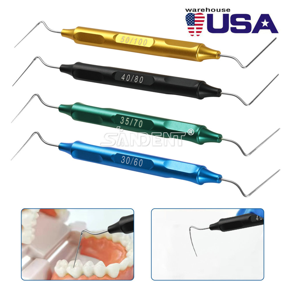 Dental Endo Gutta Percha Tips Hand Plugger Condenser NITI Stainless Set