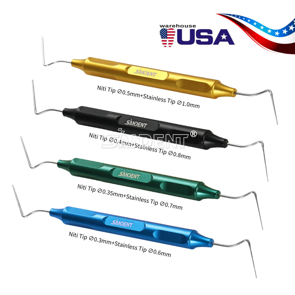 Dental Endo Gutta Percha Tips Hand Plugger Condenser NITI Stainless Set