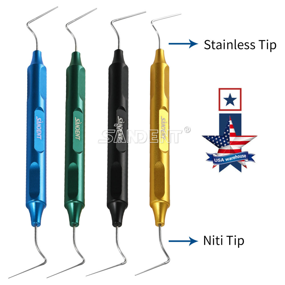 Dental Endo Gutta Percha Tips Hand Plugger Condenser NITI Stainless Set