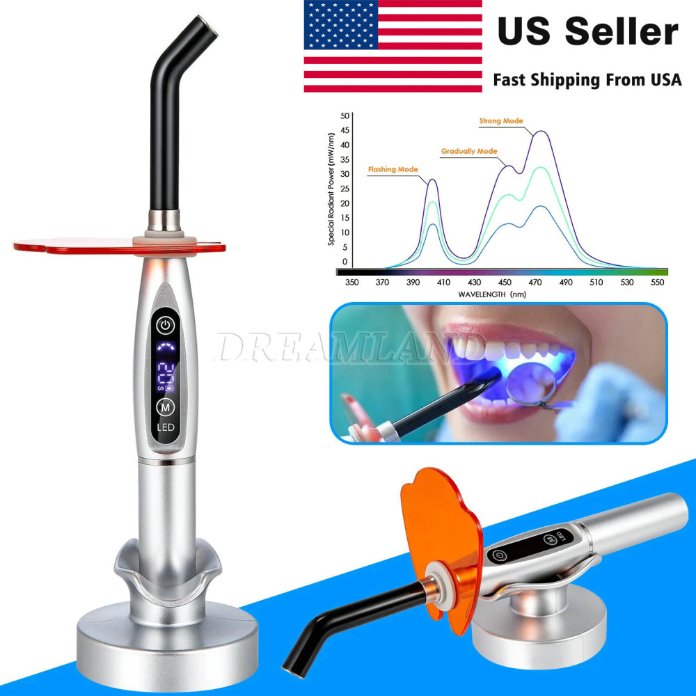 Dental Wireless Cordless LED Cure Curing Light Lamp for Dentist YB