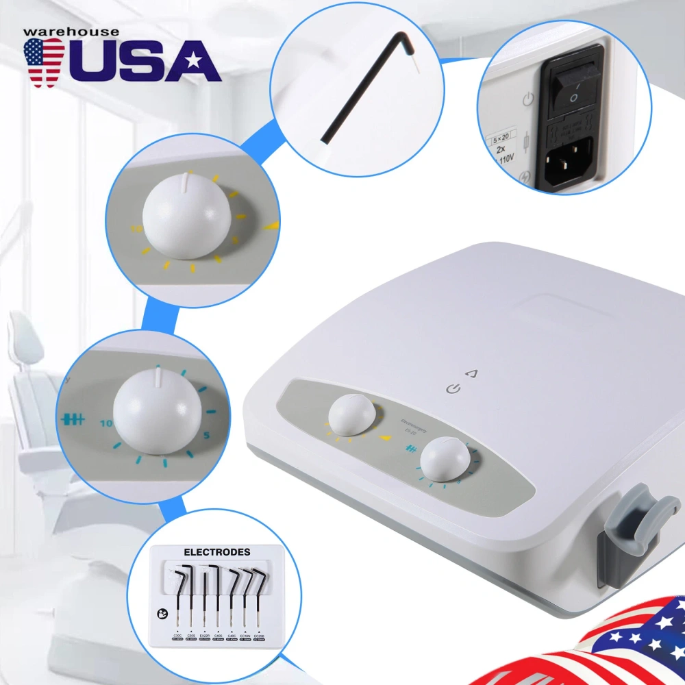 Dental Electro Electrosurgery Unit Machine High Frequency Electric 7pcs Knife 110V US STOCK