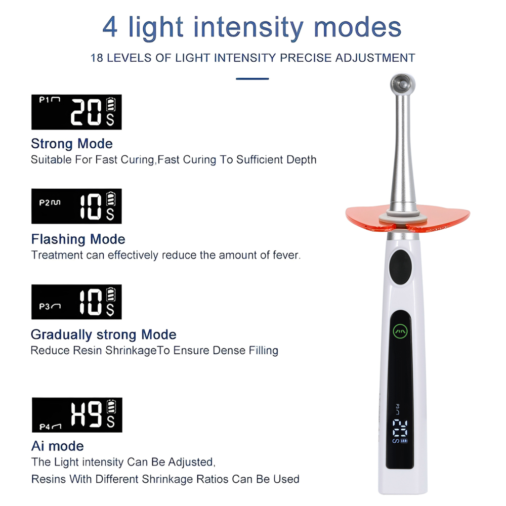 Dental Wireless Cordless LED Cure Curing Light Lamp for Dentist YB