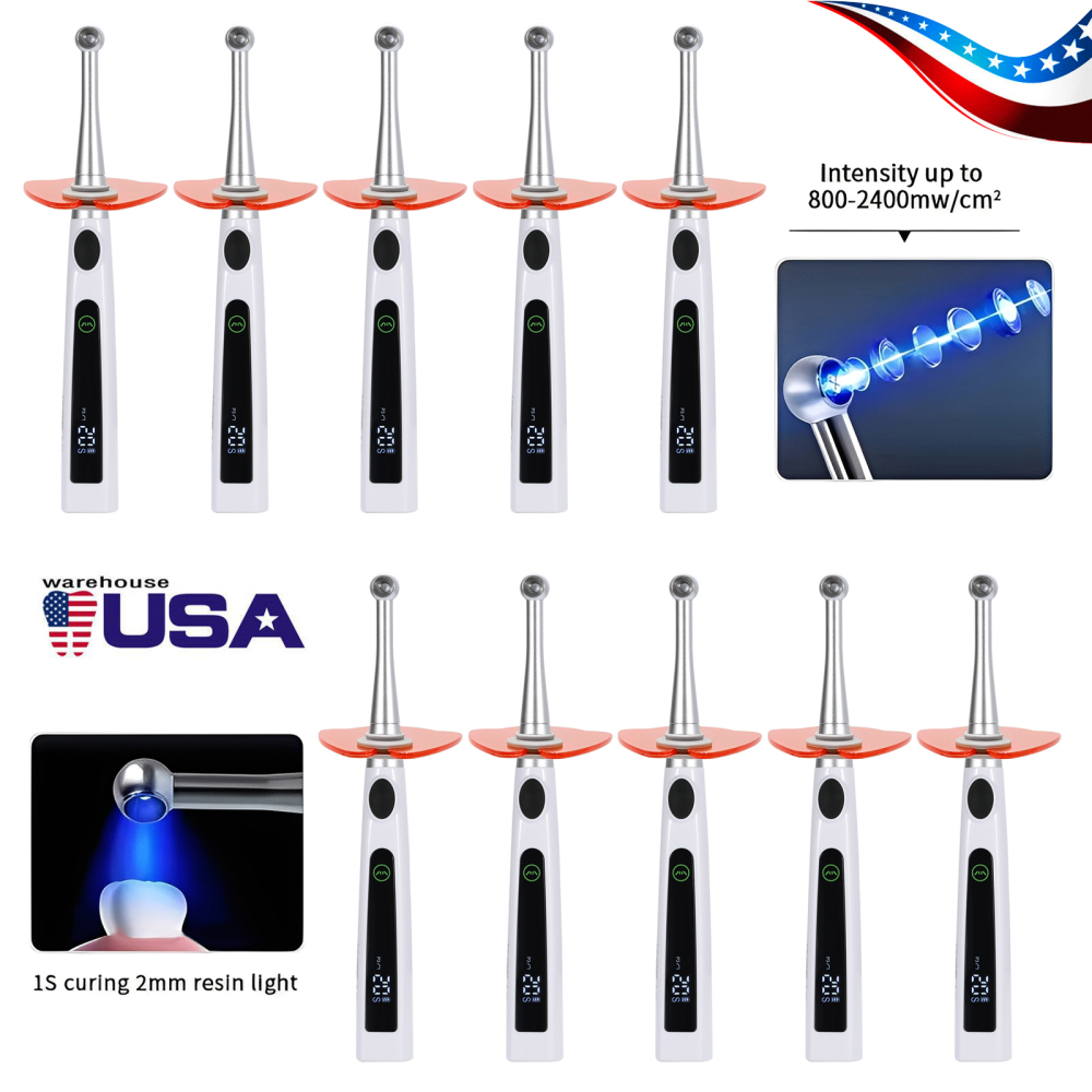 Dental LED Light Cure Lamp Cordless 1 Second Fast Curing Light 4 Modes