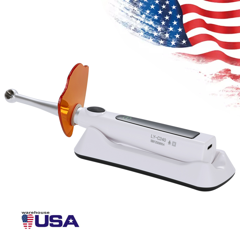 Dental LED Light Cure Lamp Cordless 1 Second Fast Curing Light 4 Modes