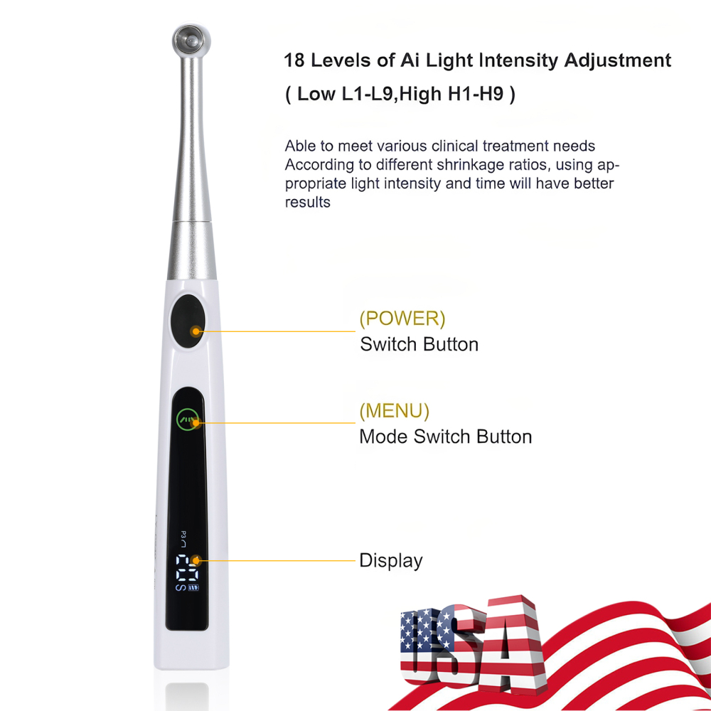Dental Wireless Cordless LED Cure Curing Light Lamp for Dentist YB