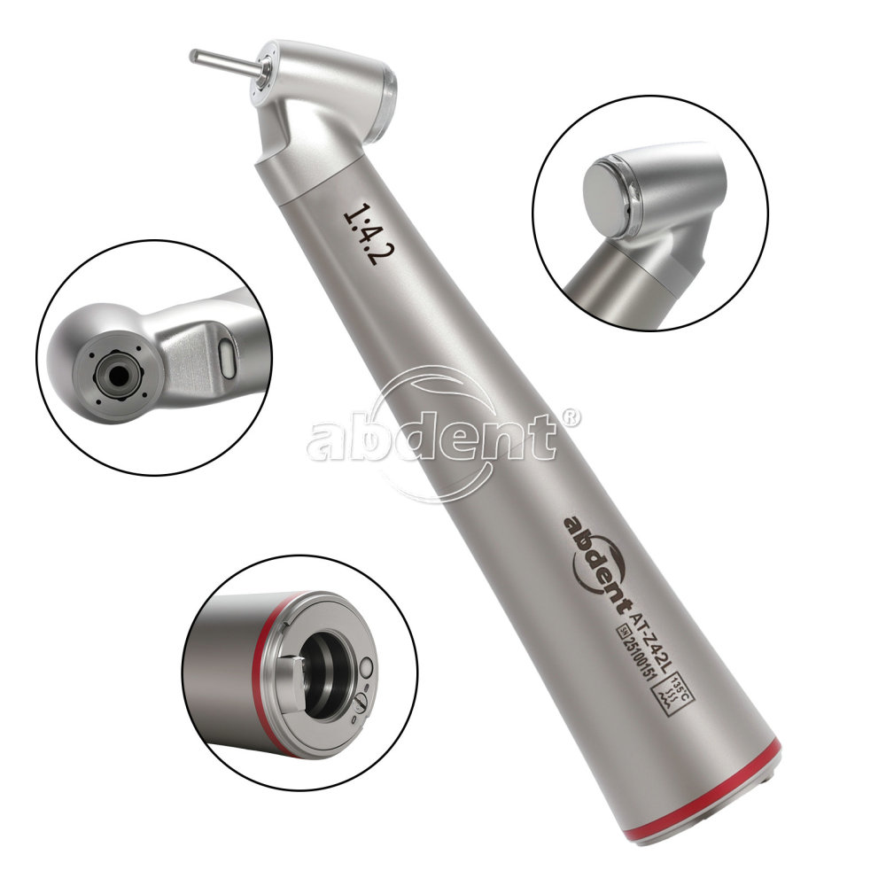 abdent Brand Dental 1:4.2 Increasing Handpiece 45 Degree Fiber Optic Electric Contra Angle internal/External
