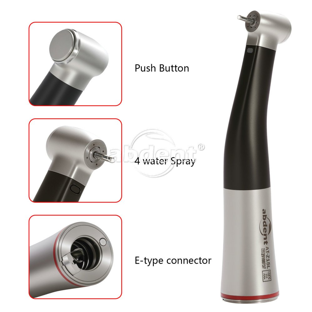 Upgrade Sandent brand Dental 1:5 Increasing LED Fiber Optic Electric Contra Angle Handpiece Standard/Mini head