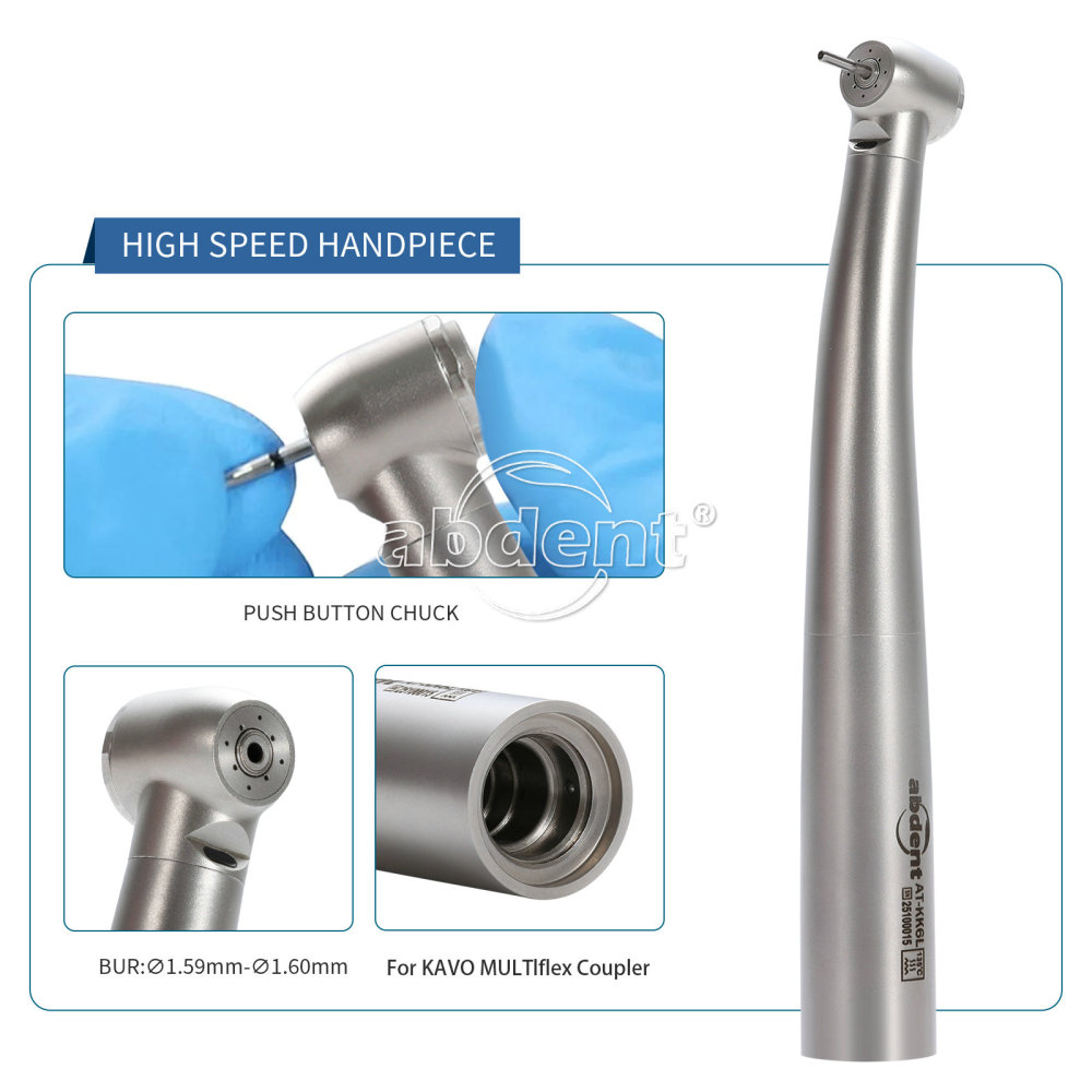 COXO Dental High Speed Air Turbine Fiber Optic Handpiece & 6H Coupler fit KaVo
