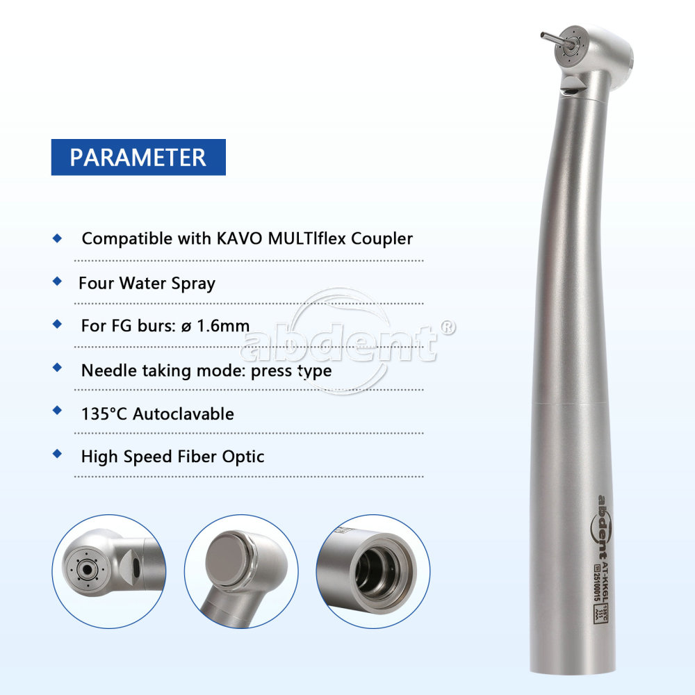 COXO Dental High Speed Air Turbine Fiber Optic Handpiece & 6H Coupler fit KaVo