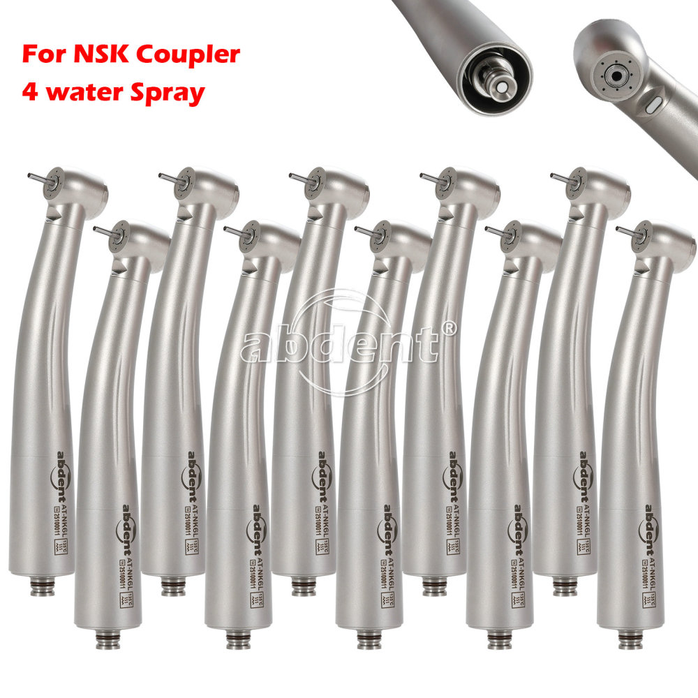 COXO Dental High Speed Air Turbine Fiber Optic Handpiece & 6H Coupler fit KaVo