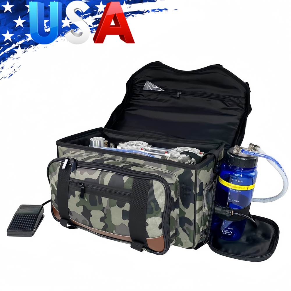 Portable Dental Delivery Unit with Air Compressor Suction System Backpack type