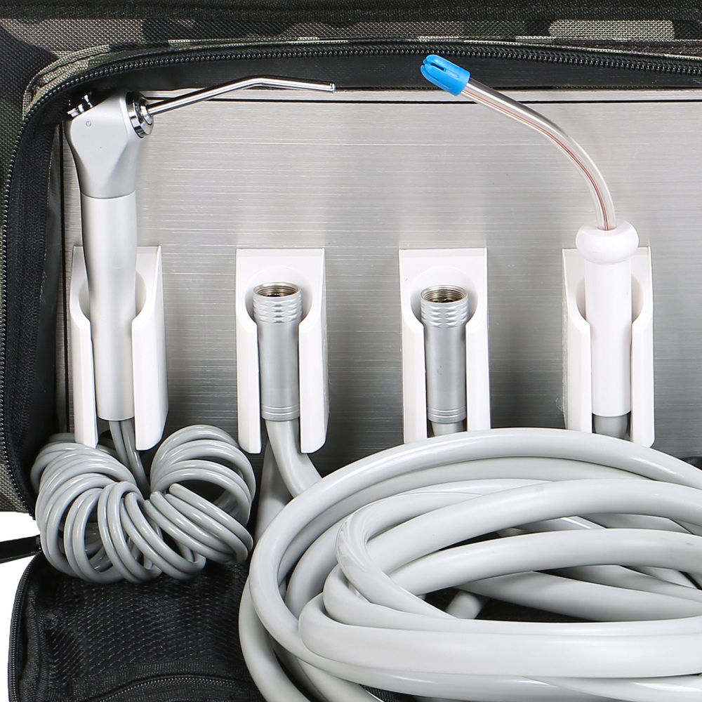 Portable Dental Delivery Unit with Air Compressor Suction System Backpack type