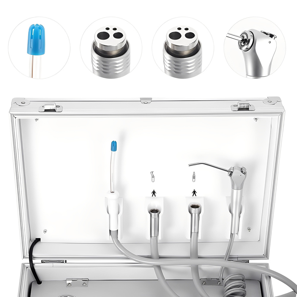Portable Dental Delivery Unit with Air Compressor Suction System Mobile Box