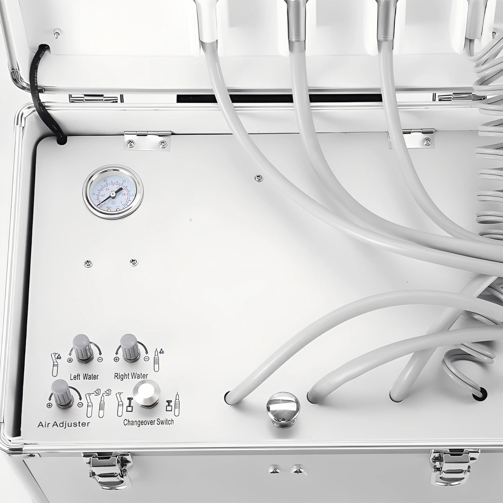 Portable Dental Delivery Unit with Air Compressor Suction System Mobile Box