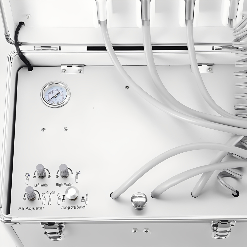 Portable Dental Delivery Unit with Air Compressor Suction System Mobile Box