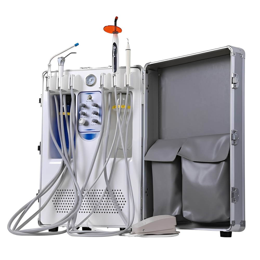 Portable Dental Delivery Unit with Air Compressor Suction System Mobile Box