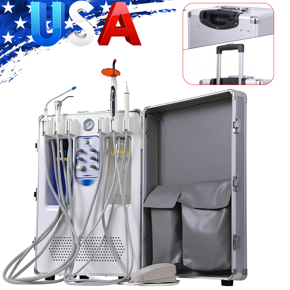 Portable Dental Delivery Unit with Air Compressor Suction System Mobile Box