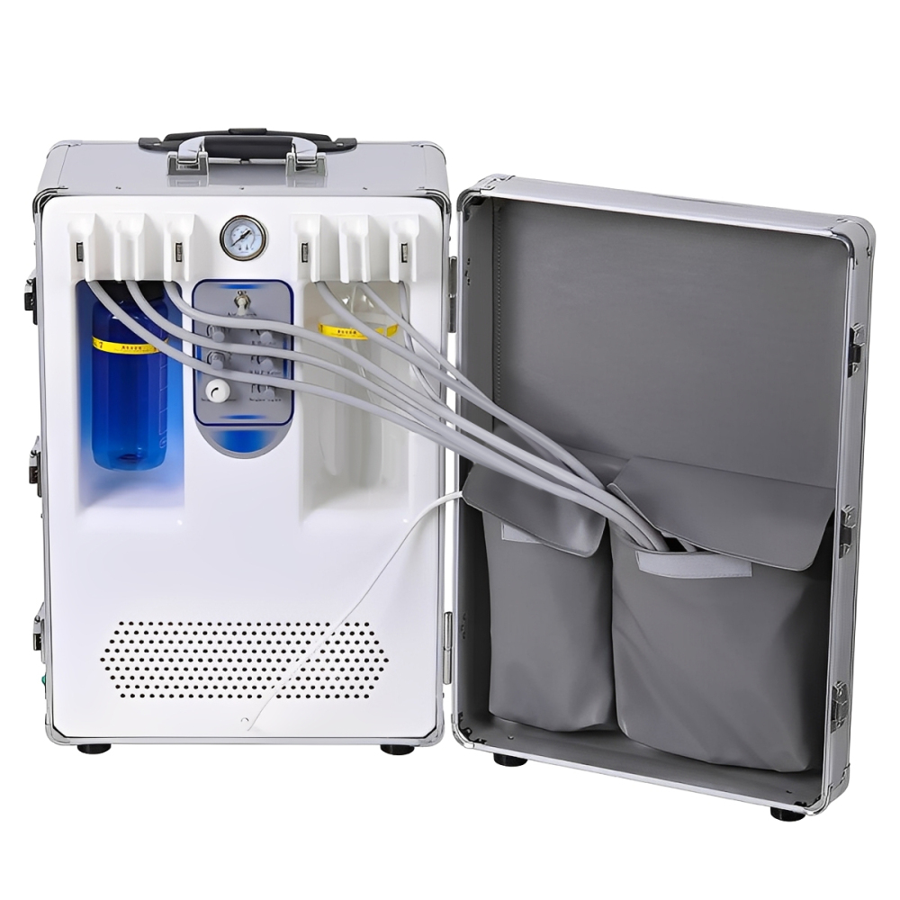 Portable Dental Delivery Unit with Air Compressor Suction System Mobile Box