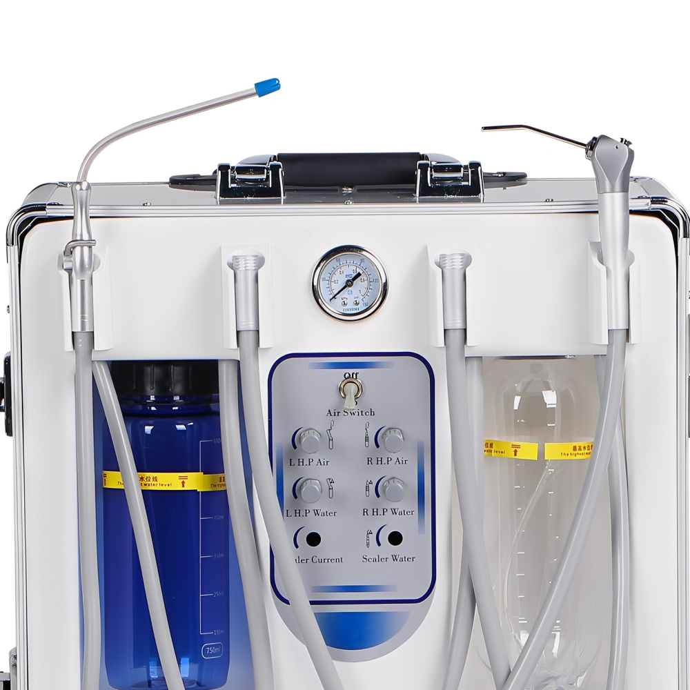 Portable Dental Delivery Unit with Air Compressor Suction System Mobile Box