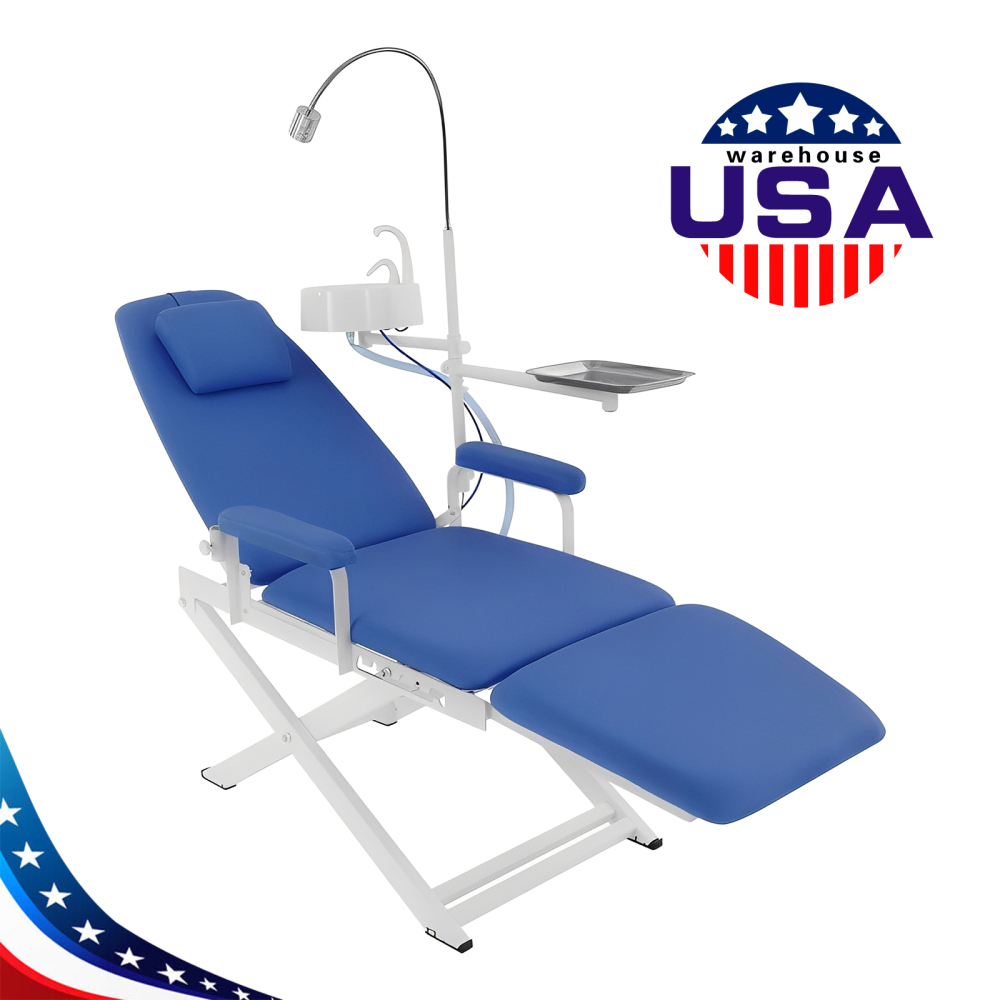 Portable Dental Folding mobile Chair++LED light+Tray