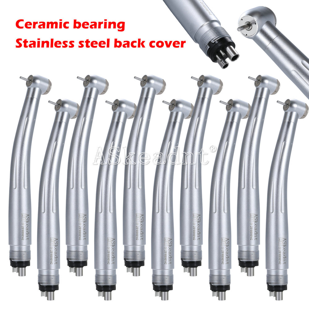 Dental 45° Surgical / 90°High Speed Handpiece LED/Non-LED Ceramic Bearing 3 Spray 4 Hole
