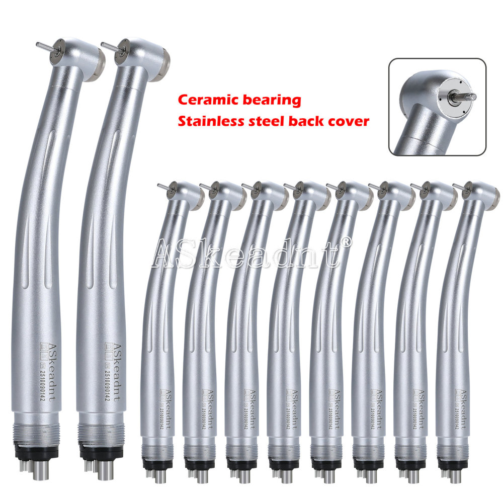 Dental 45° Surgical / 90°High Speed Handpiece LED/Non-LED Ceramic Bearing 3 Spray 4 Hole
