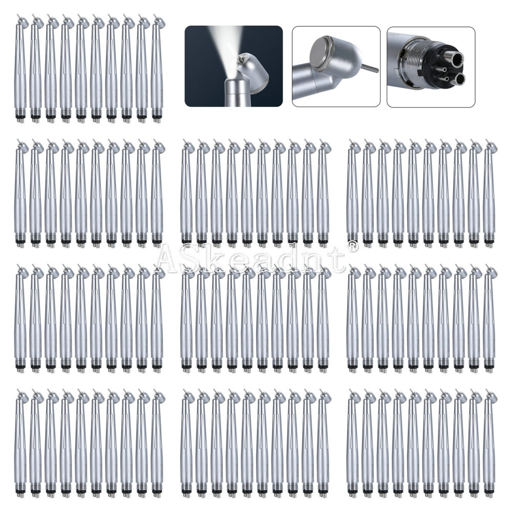 Dental 45° Surgical / 90°High Speed Handpiece LED/Non-LED Ceramic Bearing 3 Spray 4 Hole