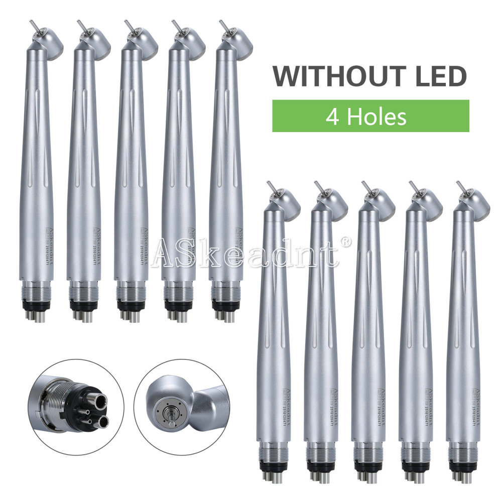 Dental 45° Surgical / 90°High Speed Handpiece LED/Non-LED Ceramic Bearing 3 Spray 4 Hole