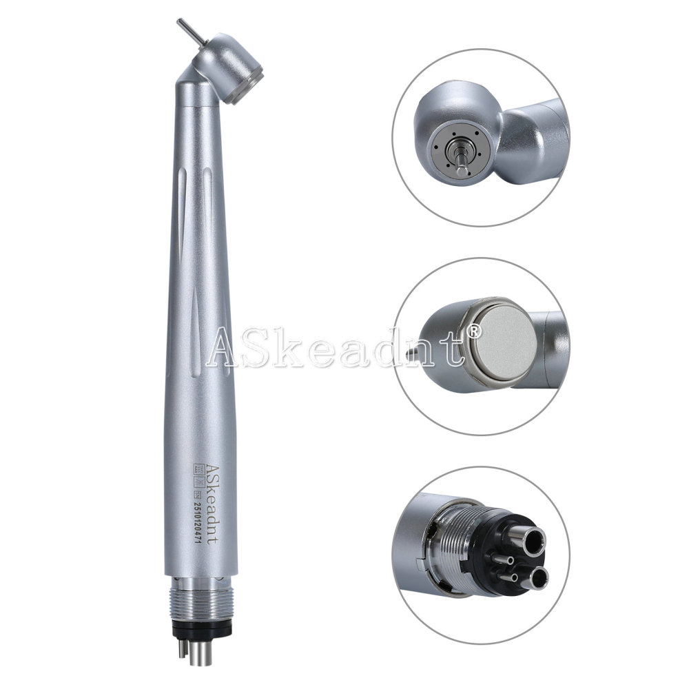 Dental 45° Surgical / 90°High Speed Handpiece LED/Non-LED Ceramic Bearing 3 Spray 4 Hole