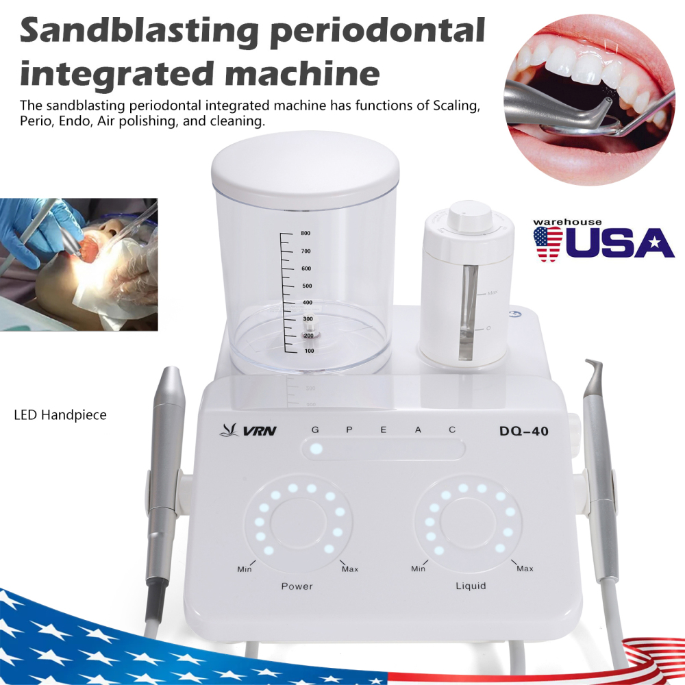 VRN DQ-40 Dental Ultrasonic Scaler+Air Polisher 2in 1 Ultrasonic Therapy System