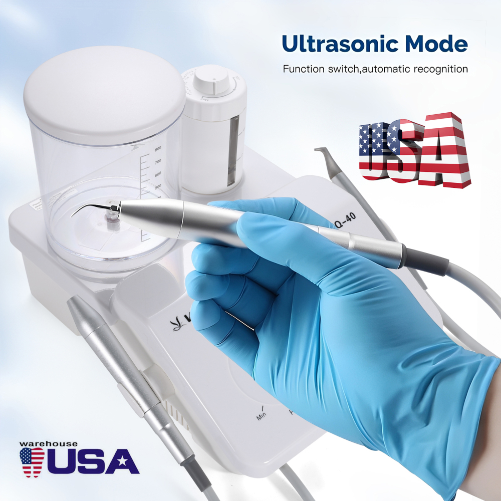 VRN DQ-40 Dental Ultrasonic Scaler+Air Polisher 2in 1 Ultrasonic Therapy System