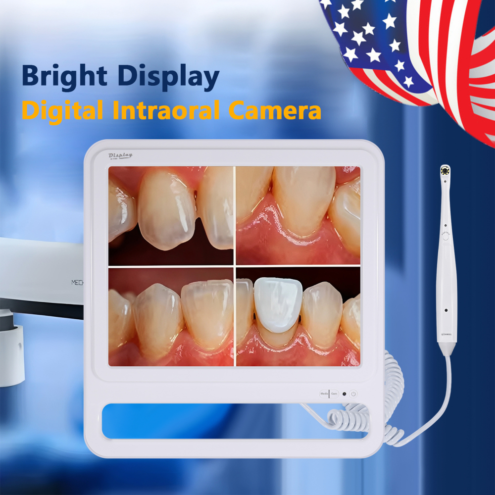 Dental Intra Oral Camera 8 LED High-definition macro lens +17inch LCD screen