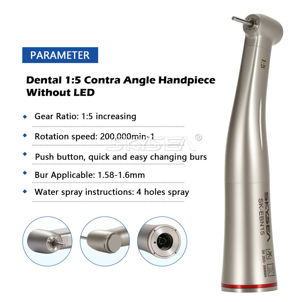 SKYSEA Brand Dental Contra Angle 1:5 Electric Handpiece fit NSK STYLE Standard head
