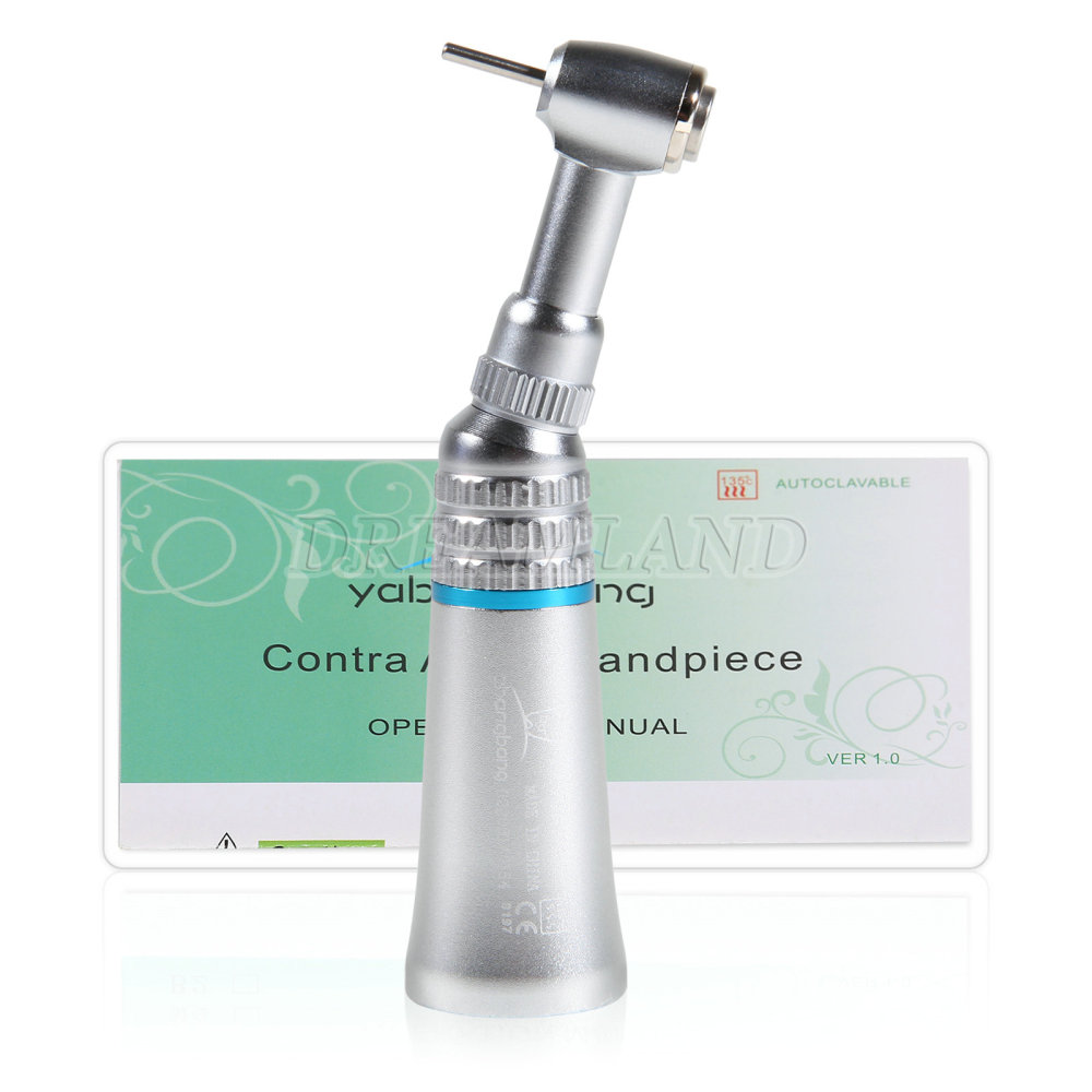 Dental Push Button Contra Angle Slow Low Speed Handpiece fit 1.6mm FG burs