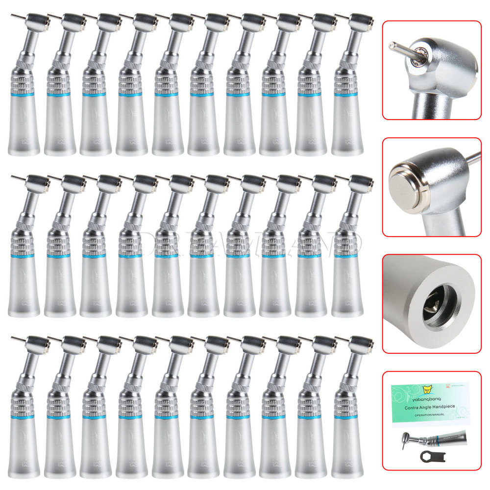 Dental Push Button Contra Angle Slow Low Speed Handpiece fit 1.6mm FG burs